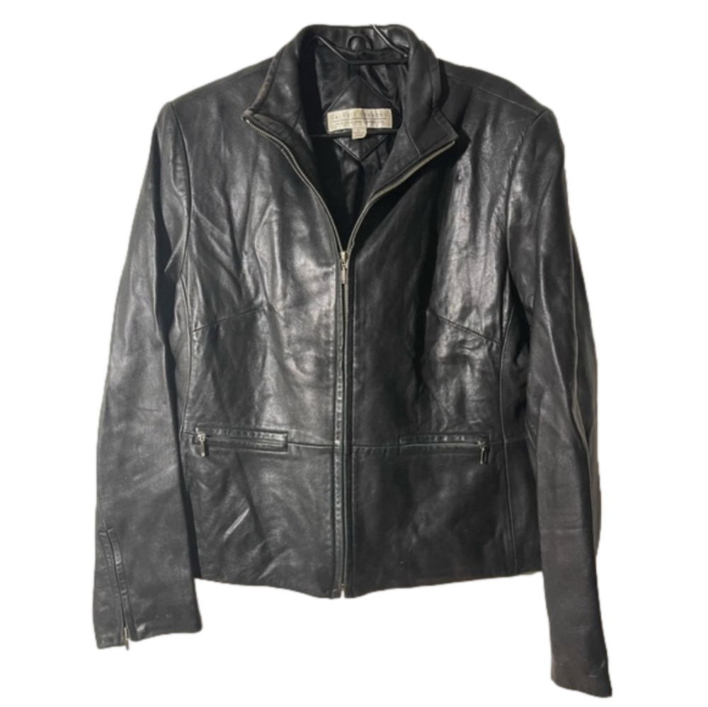Women’s Valerie Steven’s New Zealand lamb skin leather jacket, L